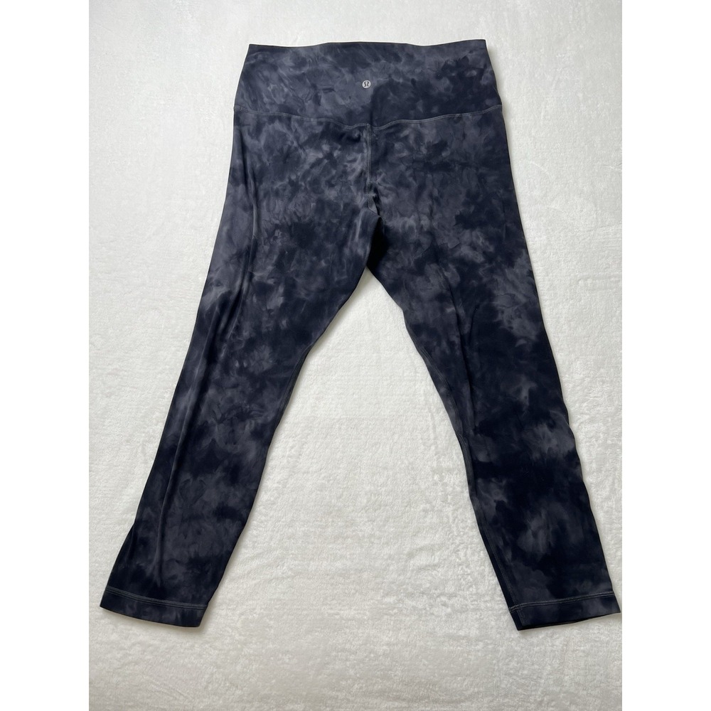 Lululemon Womens Align Cropped Pants Leggings Diamond Dye Grey/Dark Blue Sz 12 - Picture 2 of 9